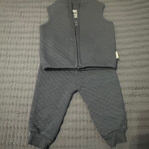 2 piece Navy quilted set 9-12 months